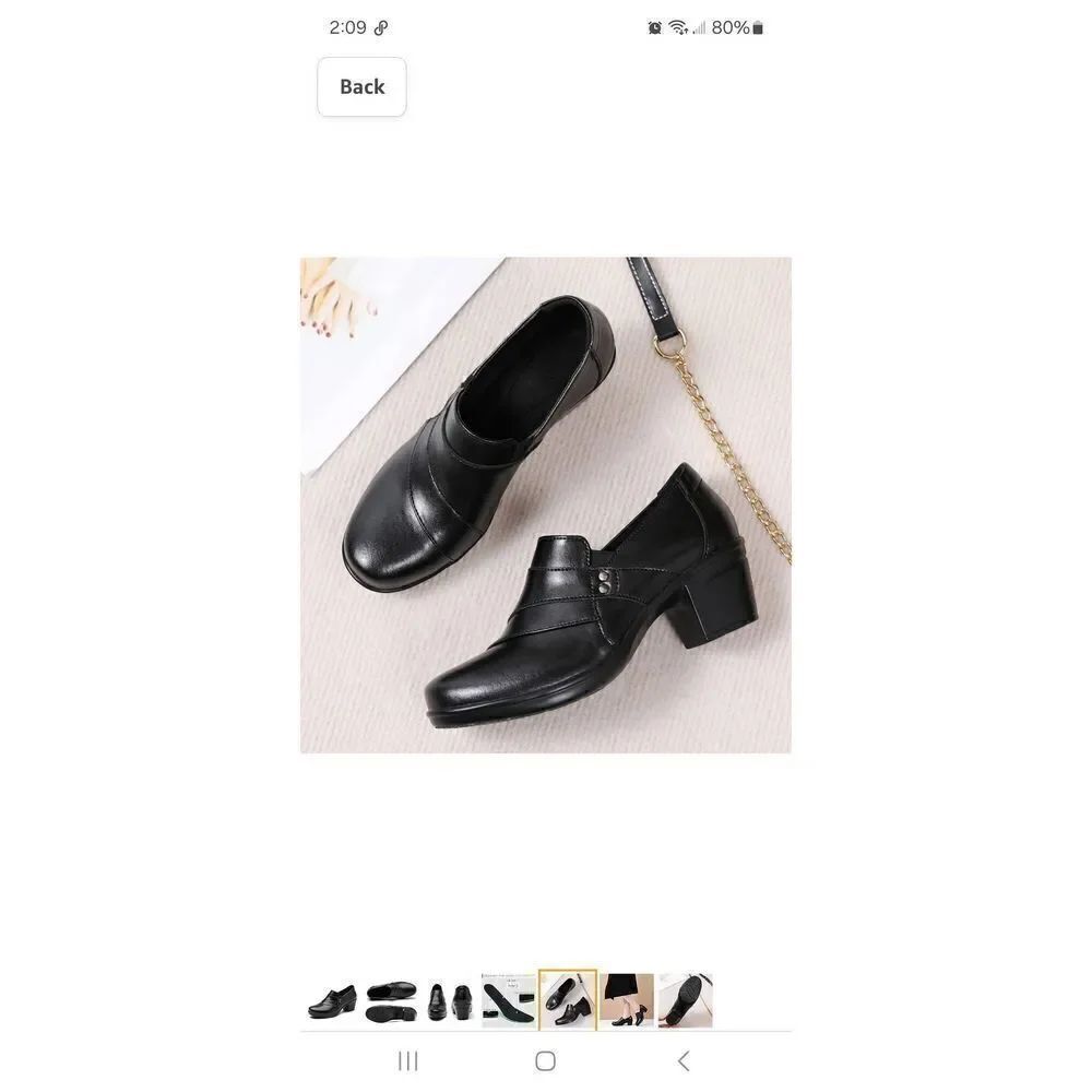 New Size 10 IUY Black Loafers Casual Comfortable Slip On Shoes Work Office Dress